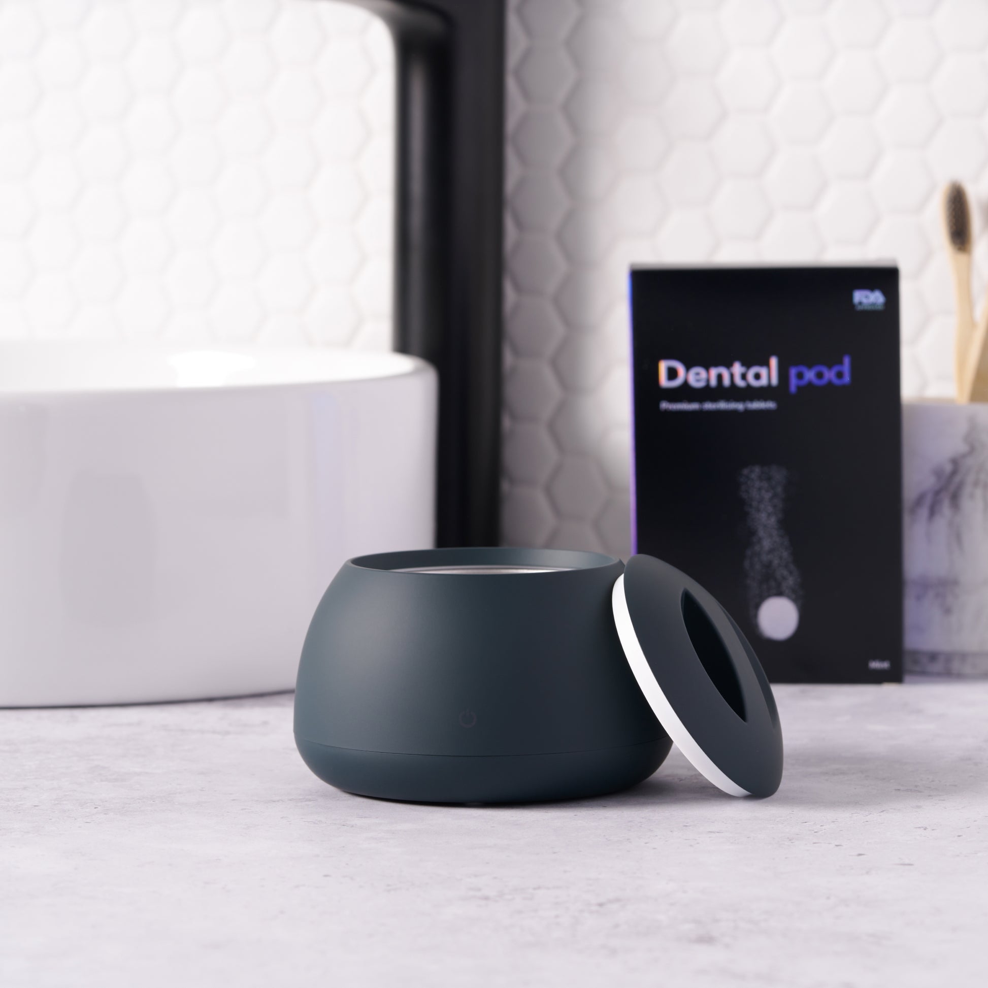 Buy Zima Dental Jet Black Dental Pod, Cleaner for Dentures, Aligner,  Retainer, Mouth Guard